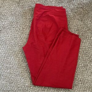 Eileen Fisher Red Stretch Ankle Pants Women’s Size M Cropped Slim Fit